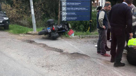 Mağusa'da motosikletli polis kaza yaptı