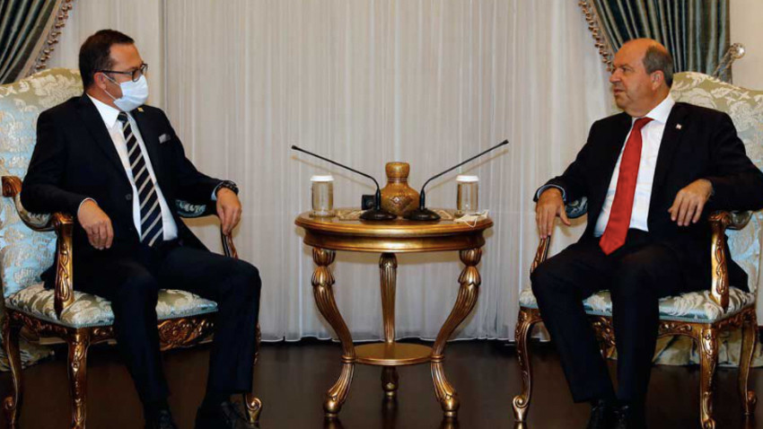 Cumhurbaşkanı Tatar KTTO Başkanı ile görüştü